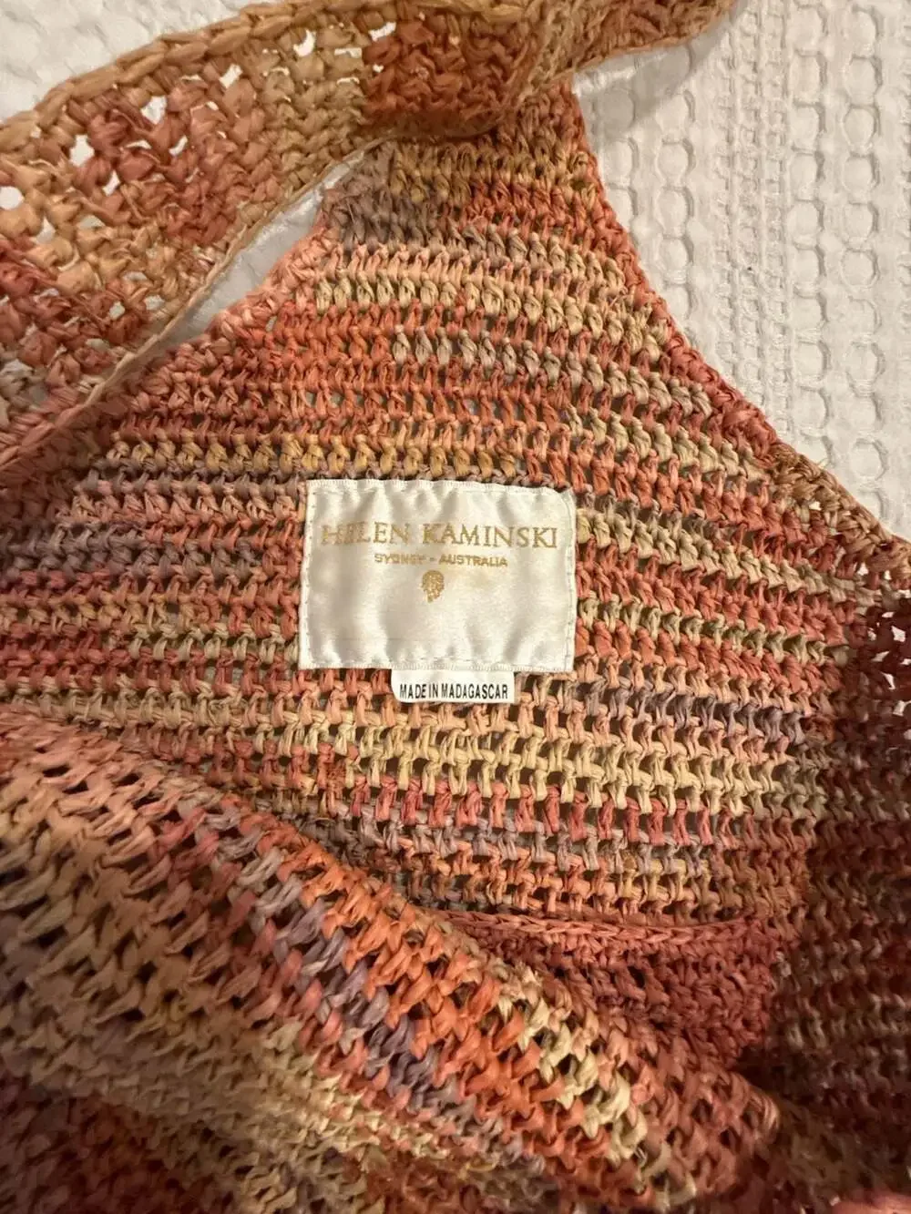 Helen Kaminski Multicolor Handwoven Raffia Hobo Bag
